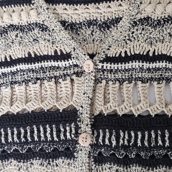 Sigrid Olsen Crocheted by Hand Cardigan Sweater  Size M - Picture 6 of 8